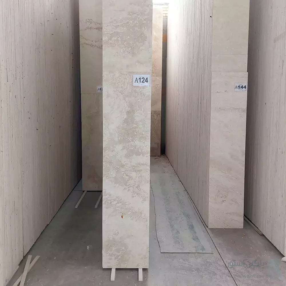 سنگ تراورتن عباس آباد کرم درجه یک کد 124